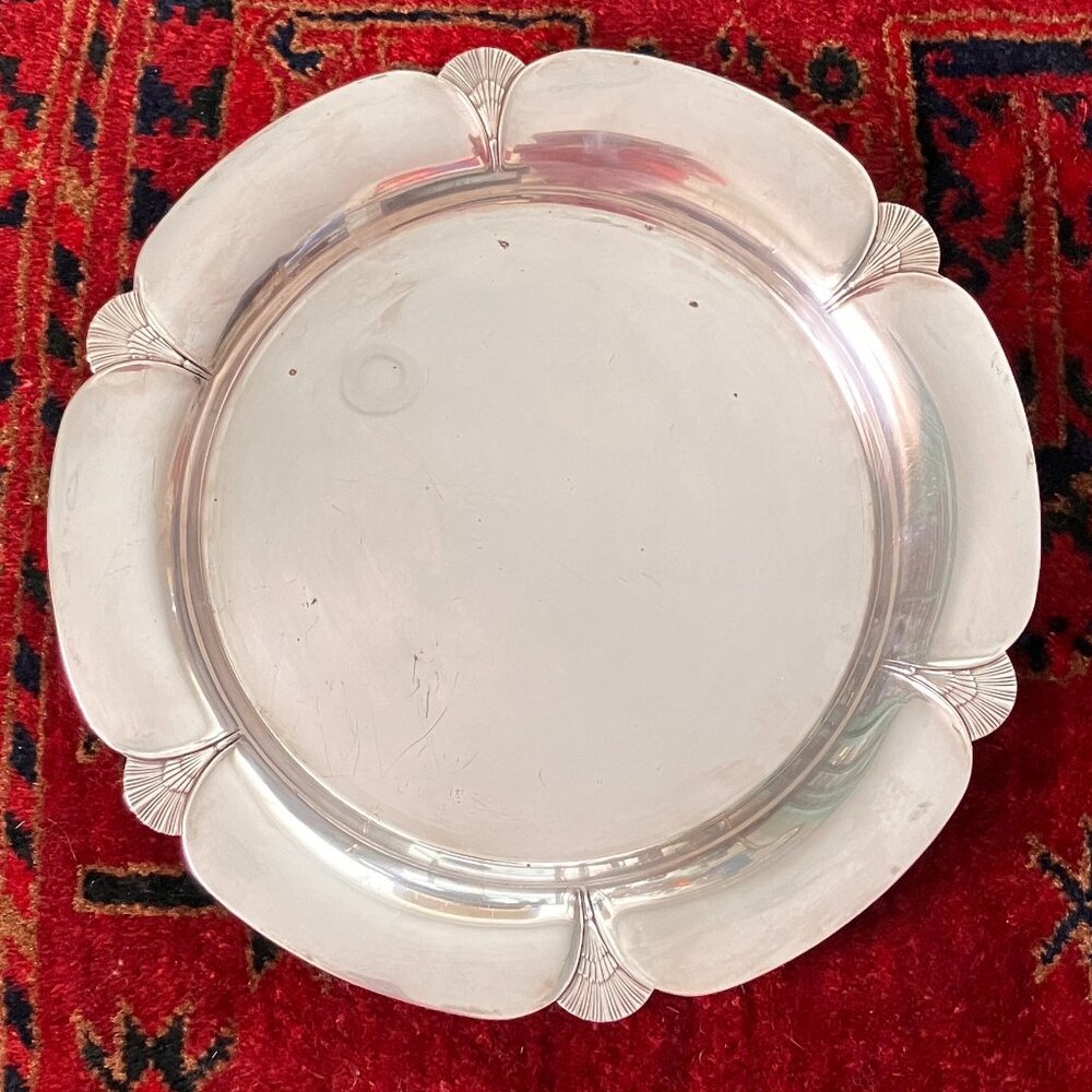 Vintage Rogers 4470 Art Deco Silver Plated Tray - 1950's,
